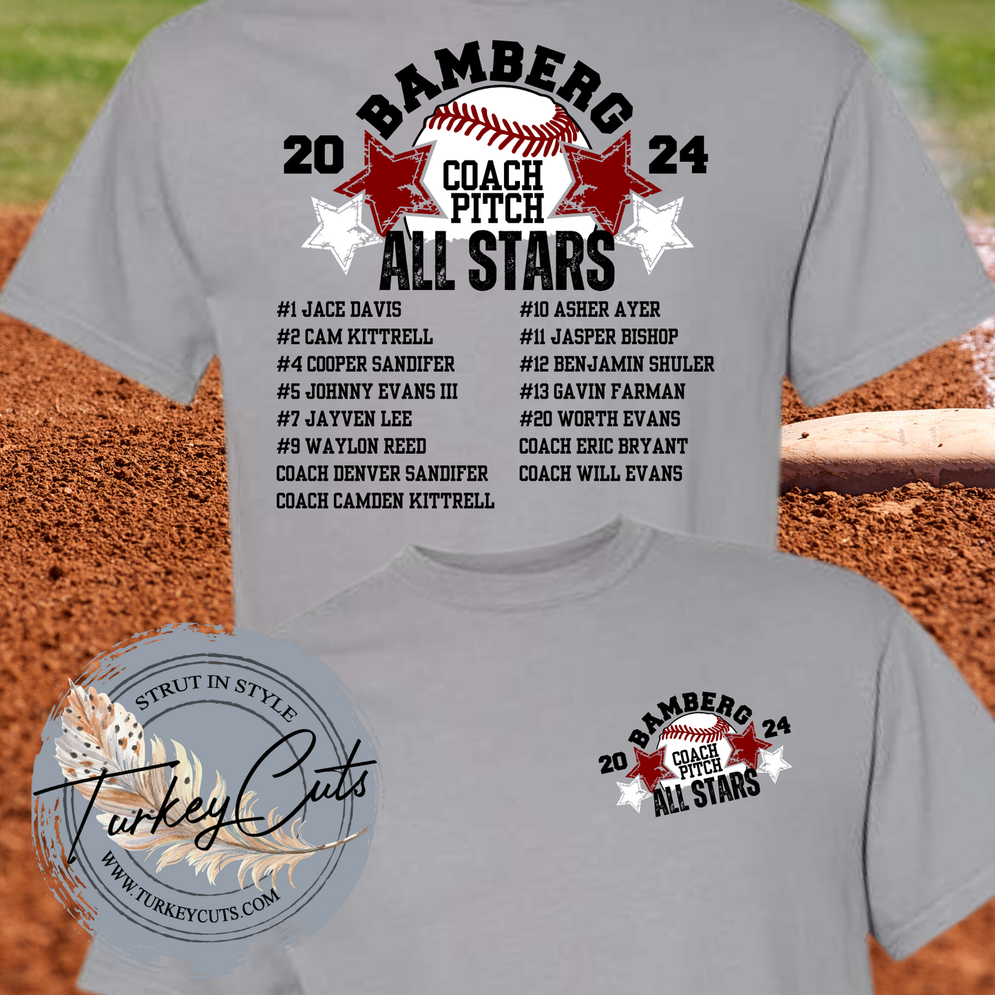 Bamberg Baseball Coach Pitch All Stars COMFORT COLOR Tee