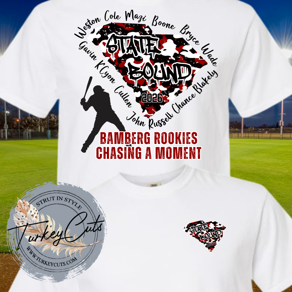ROOKIES BASEBALL STATE BOUND TEE