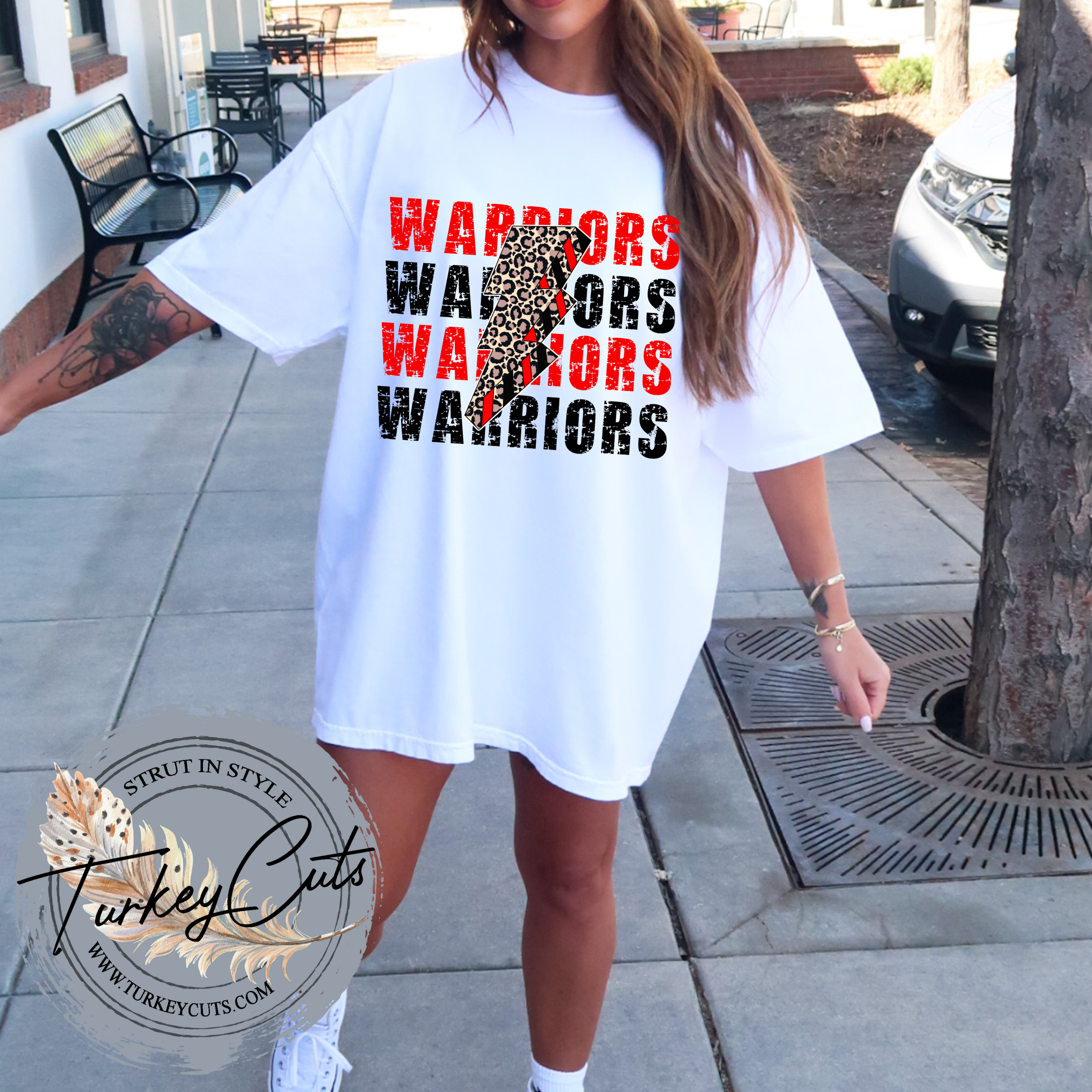 Warriors Lightning Bolt Leopard TurkeyCuts