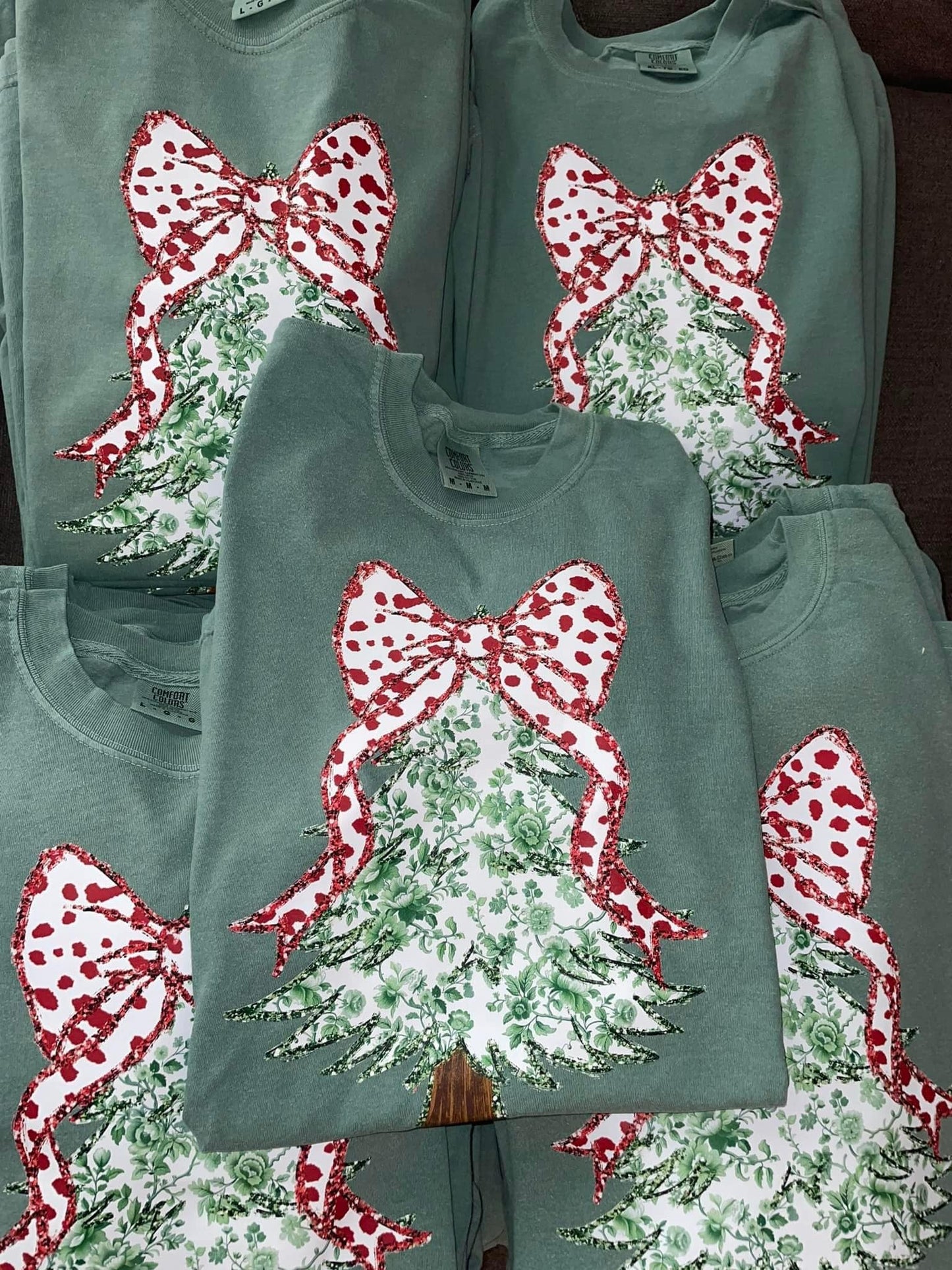 Viral Christmas Tree Faux Glitter Comfort Tee