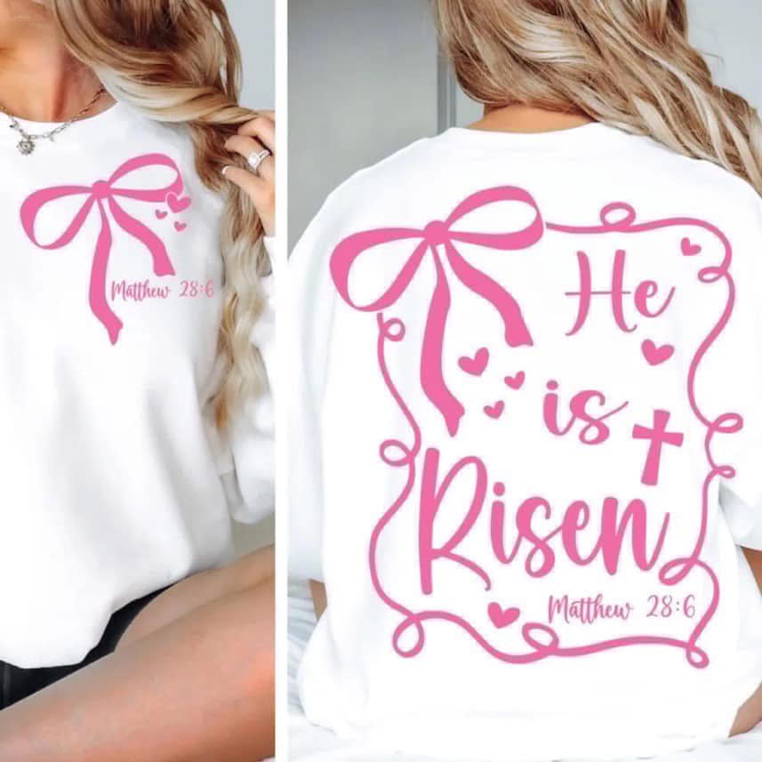 He Is Risen Wrapped in a Bow Comfort Tee