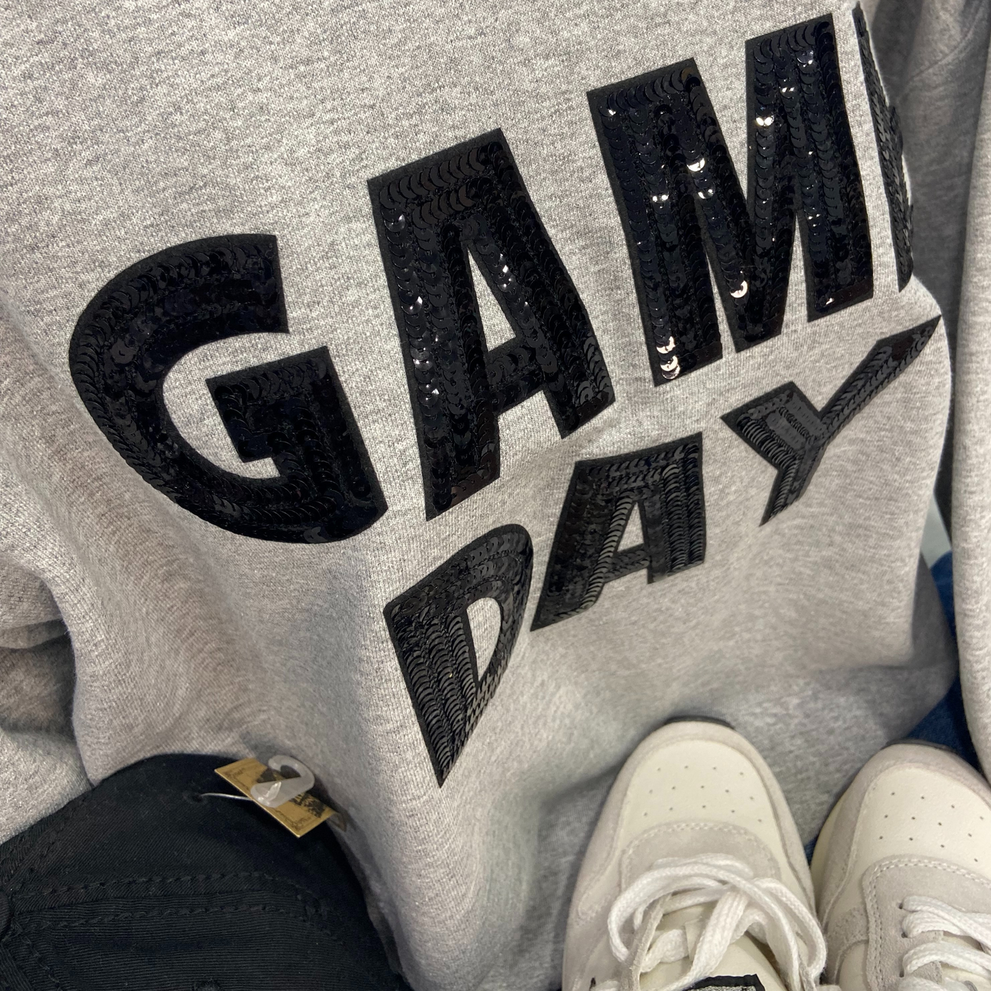 Sequin Letter Patch GAME DAY (includes custom team name on sleeve)