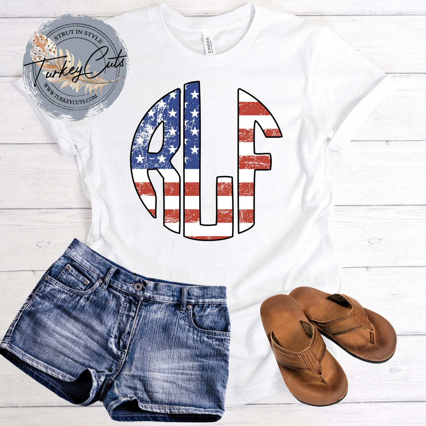 American Flag Monogram