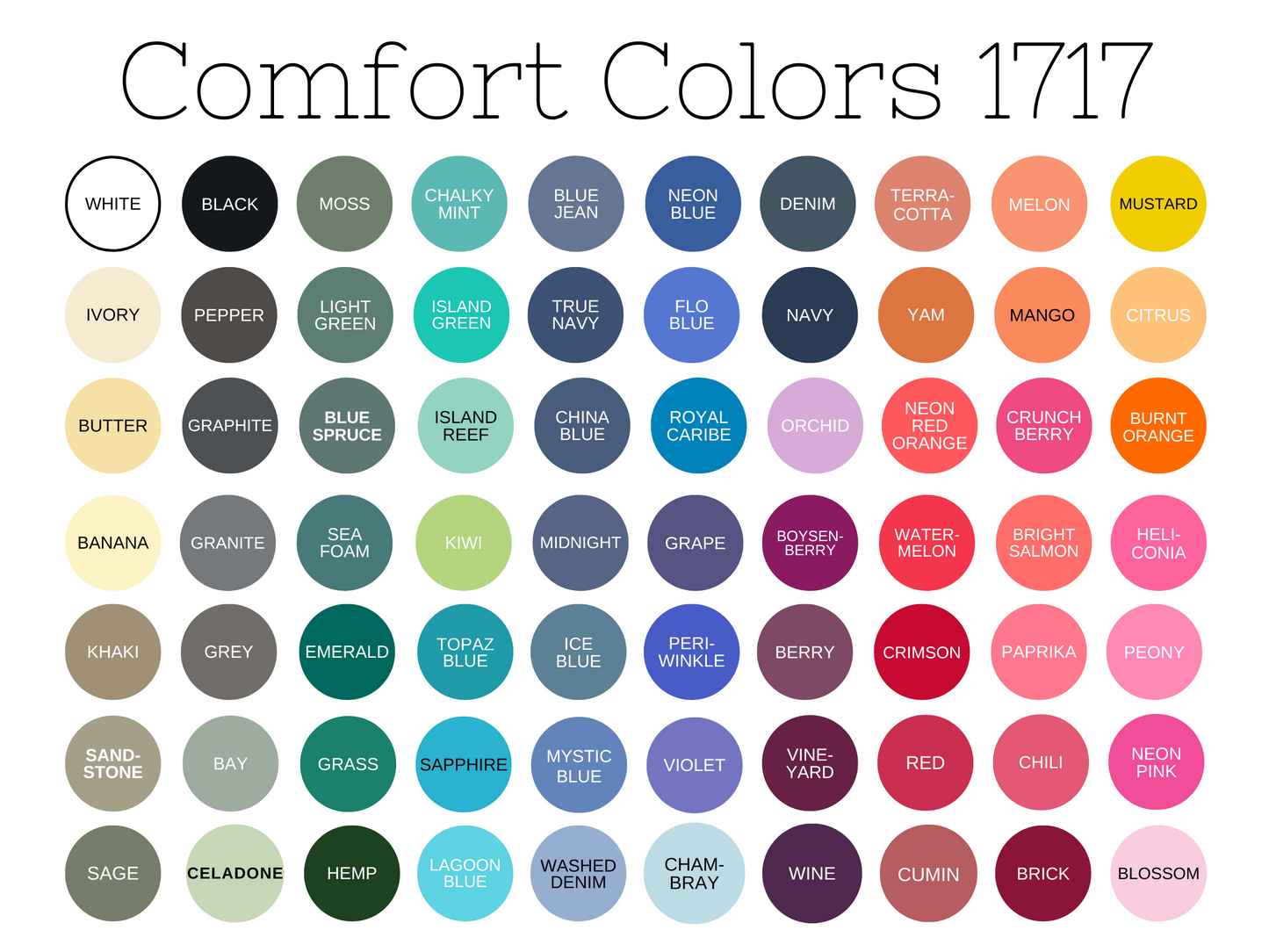 Comfort Colors FULL Monogram Tee (Choose ANY color)
