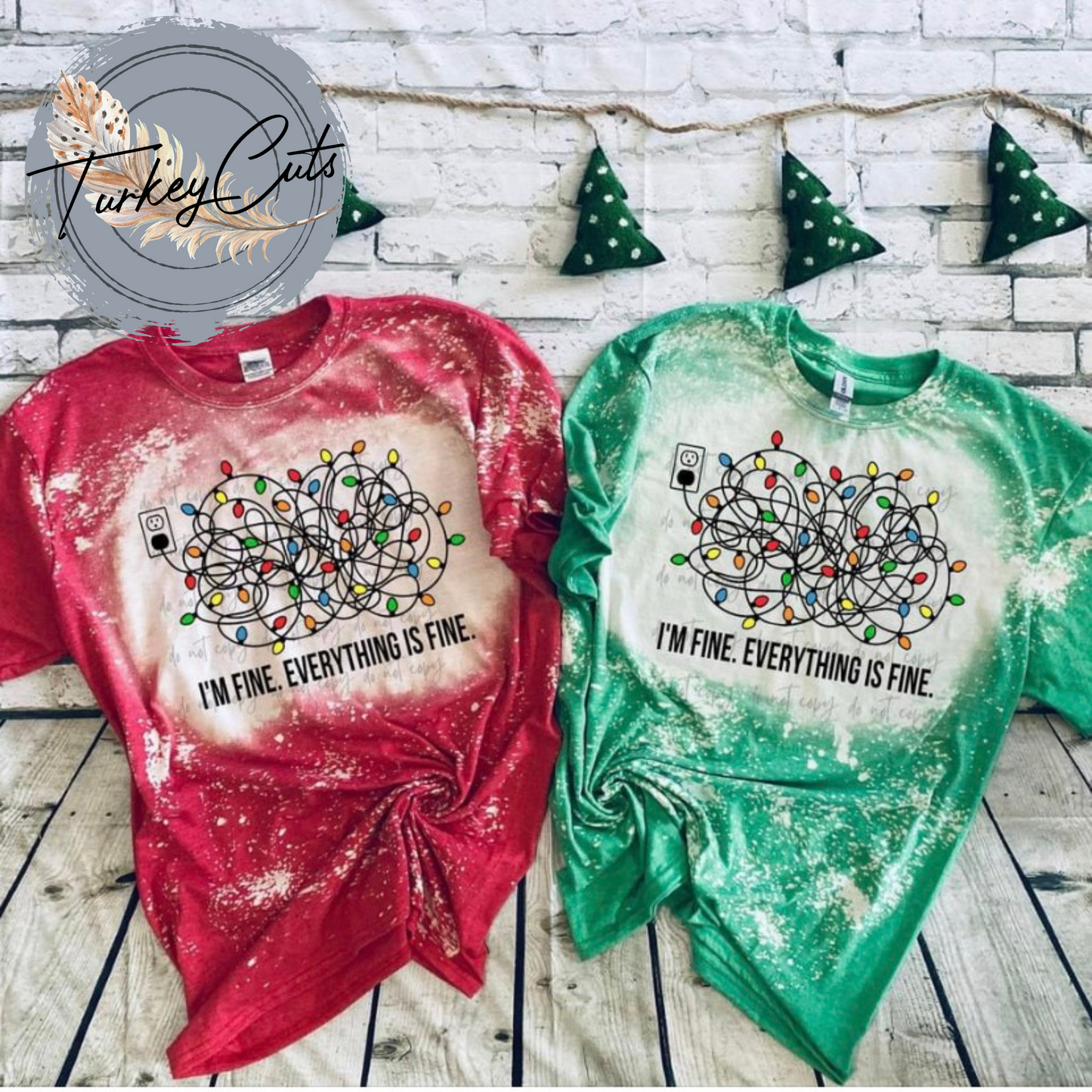 Everything Is Fine Bleached Tee