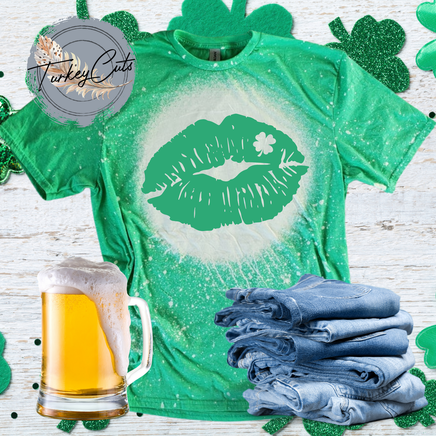 St Patty's Day Lips Bleached