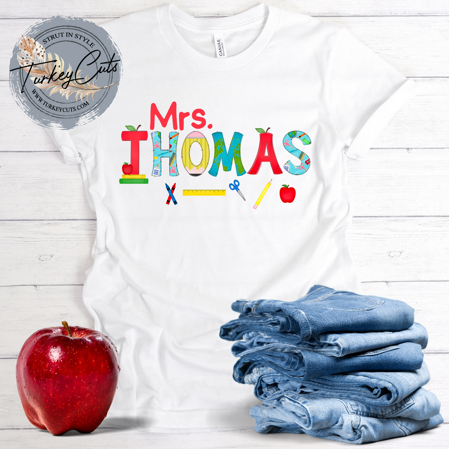Teacher Alphabet (personalized with any name)