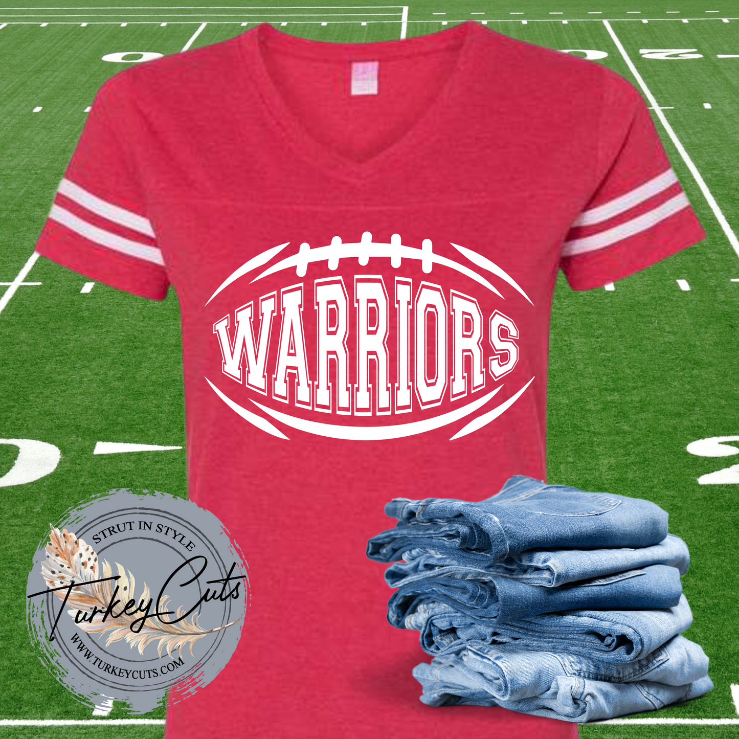 Warriors Women's Football Jersey