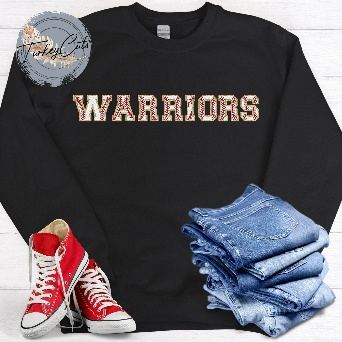 Baseball Chenille (3D Effect) Alphabet Sweatshirts