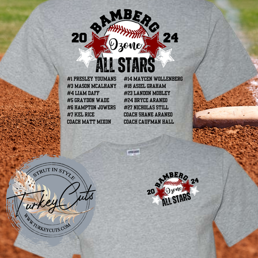 Bamberg Baseball OZONE All Stars JERZEES Tee