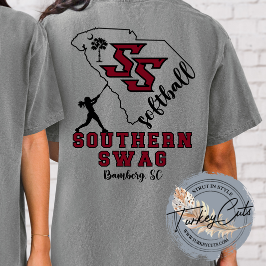 Southern Swag Softball State Tee