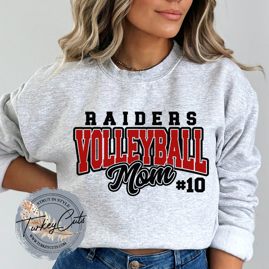 Volleyball Mom (Number Included)