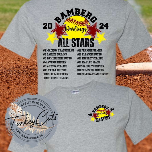 Bamberg Softball DARLINGS All Stars JERZEES TEE