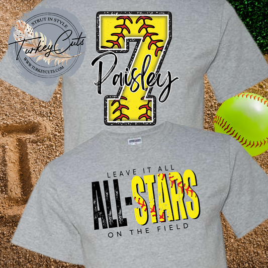 Personalized All Star Softball Tee