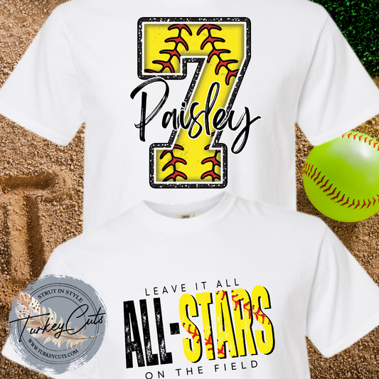 Personalized All Star Softball Tee