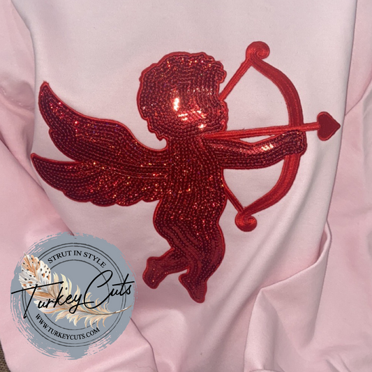 Cupid (Red) Sequin Sweatshirt