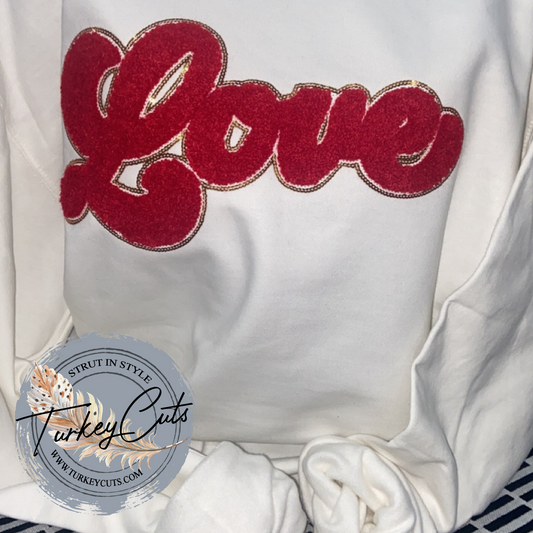 Love Chenille (Red) Sweatshirt
