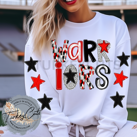WARRIORS Preppy School Spirit Comfort Color Sweat