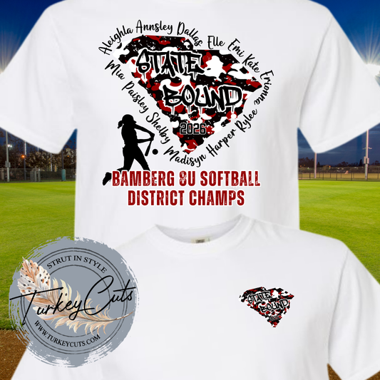 8U SOFTBALL STATE BOUND TEE