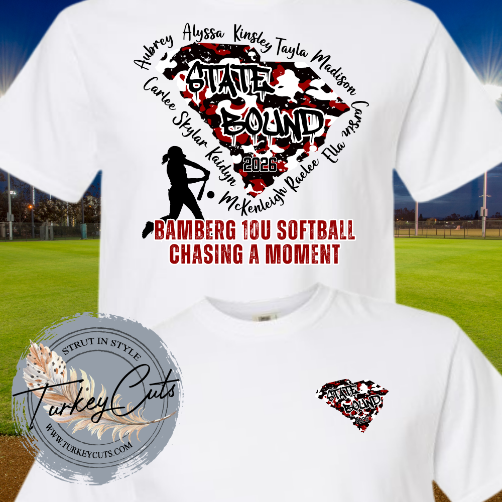 10U SOFTBALL STATE BOUND TEE