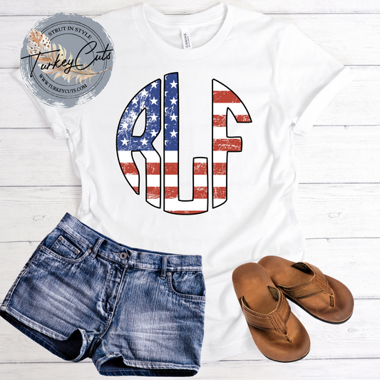 American Flag Monogram