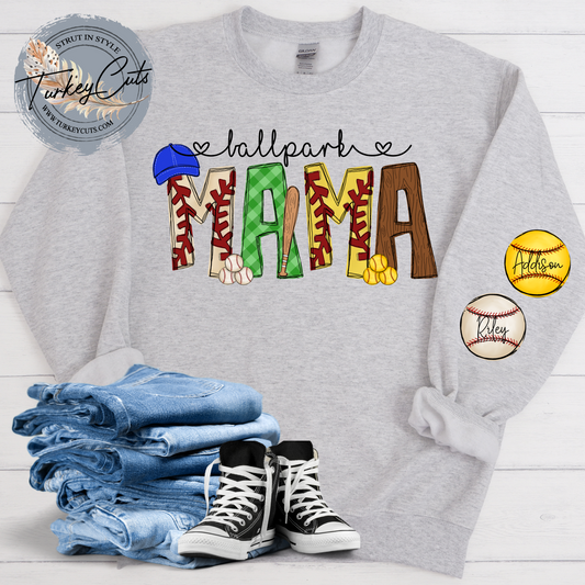 Baseball/Softball Combo Ballpark MAMA (w/ personalized sleeve)