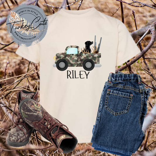 Boy's Camo Truck (Personalized w/ Child's Name)