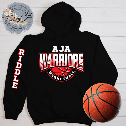 AJA Warriors Basketball Hoodie (name included on the sleeve) YOUTH