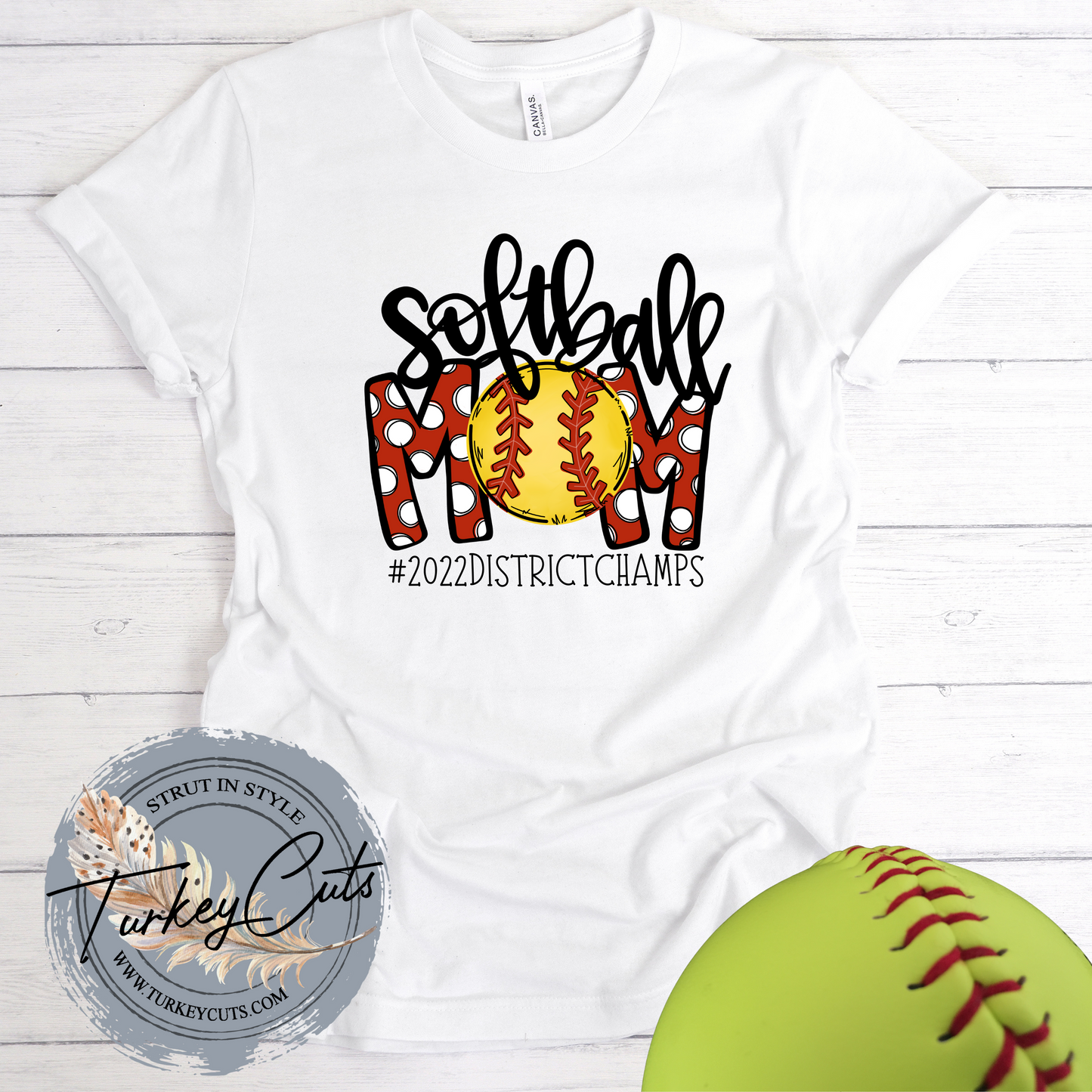 Softball Mom # Tee (Add ANY hashtag of your choice)