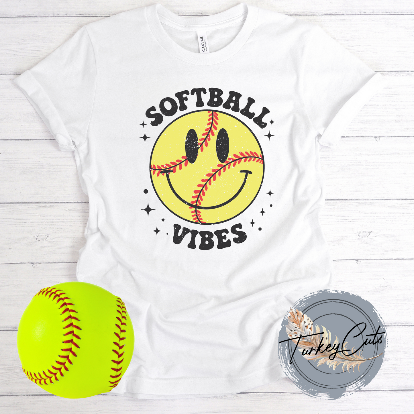 Baseball / Softball Vibes Trending Smiley - Youth