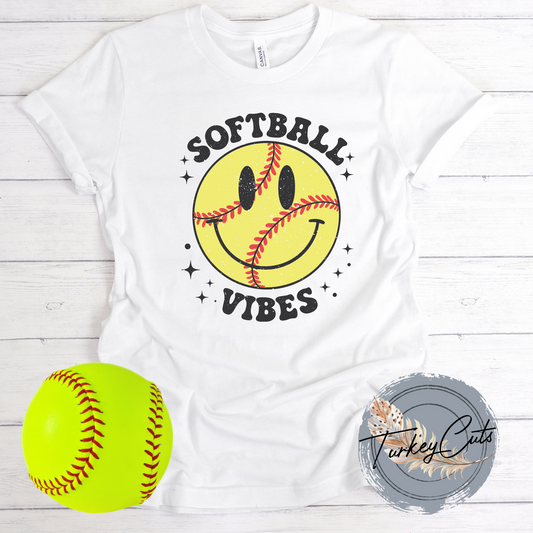 Baseball / Softball Vibes Trending Smiley - Youth