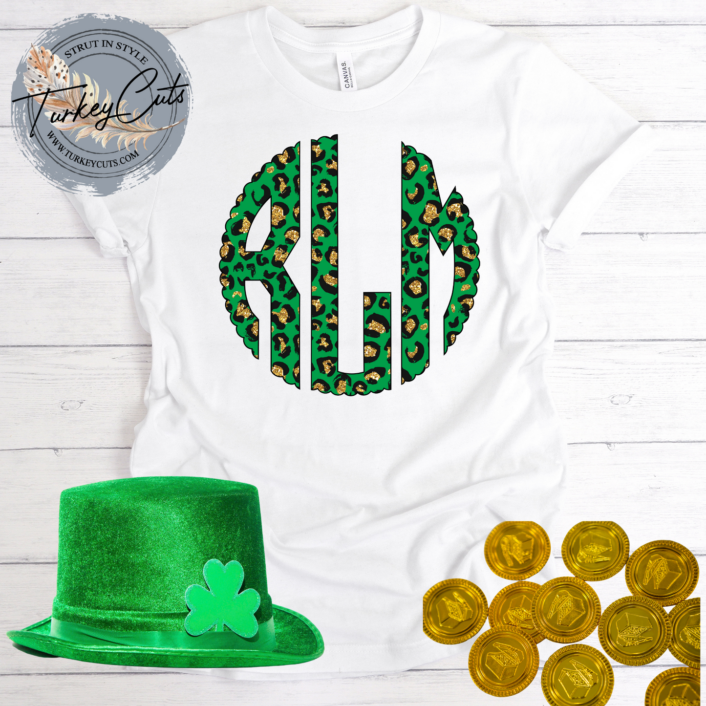 St. Patty's Day Leopard Monogram