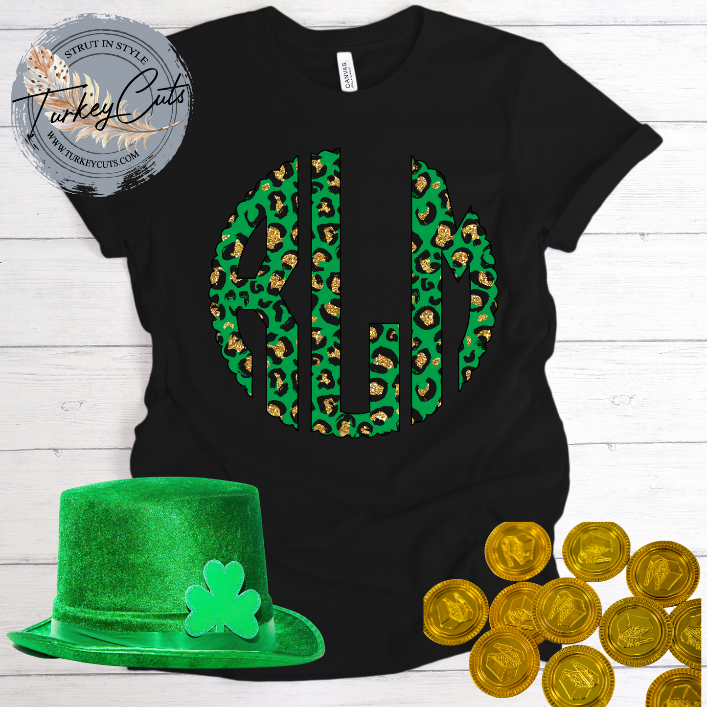 St. Patty's Day Leopard Monogram